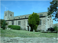 Dent church. There is a strange grave slab, just outside the main door into the church, with a hole in it. Legend has it that a vampire was buried there. Ask the locals – they'll tell you all about it!.png